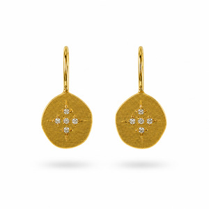 Cross Small Medallion Earrings