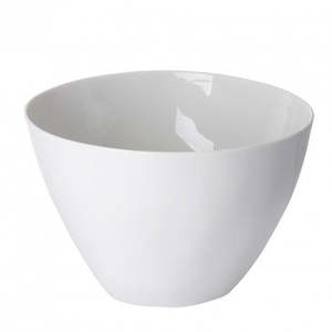 By Designer Plates Bowls: White Famished Large Salad Bowl
