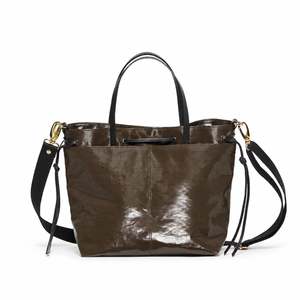 By Designer Bags: Emy Linen Tote Bag - Chestnut