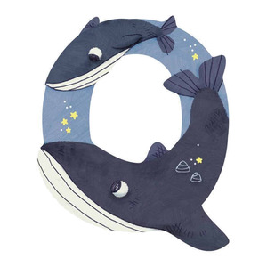 Toys: Wooden Letter Q Blue