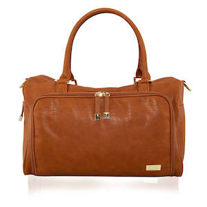 Isoki: Double Zip Satchel Nappy Bag - Amber