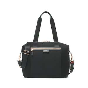 Storksak: Stevie Luxe Nappy Bag - Black Scuba