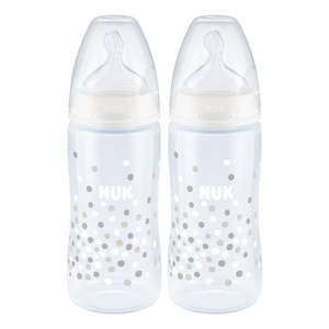 NUK First Choice Plus Twin Set with temperature control 0-6 months - White