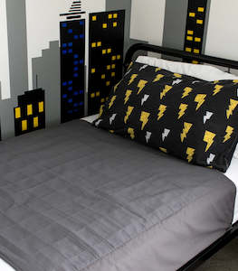 Brolly Sheets: Brolly Sheet with Wings - King Single - Grey