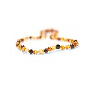 Baby Body Care: Amber Bead Necklace - Multi-colour
