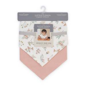 Little Linen: Jersey Bib 2pk - Harvest Bunny