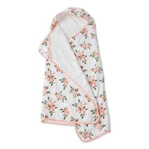 Little Unicorn: Big Kid Hooded Towel - Watercolour Rose