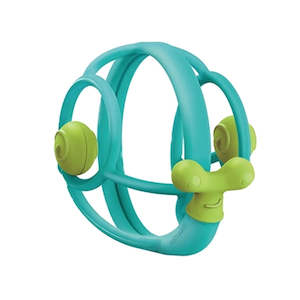 Mombella: Snail Teether Rattle - Blue