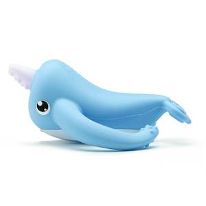Smily Mia: Nora Narwhal Silicone Teether - Light Blue