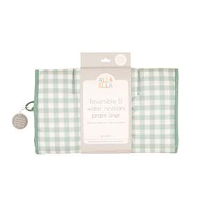 Baby Changing: Universal Pram Liner - Gingham Sage