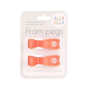 Baby Changing: Pram Peg 2pk - Coral