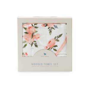 Baby Body Care: Hooded Towel & Wash Cloth - Watercolour Roses