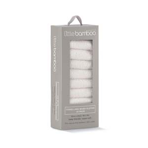 Towelling Wash Cloth 10pk - Natural (Damaged Packaging)