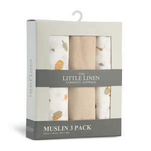 Little Linen: Muslin 3pk - Nectar Bear (Damaged Packging)