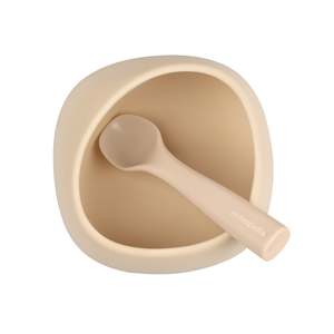 Mombella: Silicone Suction Bowl - Beige