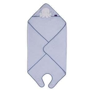 Bamboo Extra Large Apron Baby Bath Towel - Blue