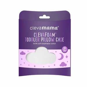 New: ClevaFoam Toddler Pillow Case - White
