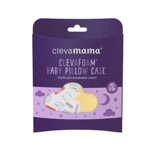 Mattresses And Protectors Baby: ClevaFoam Baby Pillow Case - Grey & Yellow