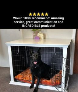 Crate and Surround Combo Beloved Pet Furniture: XL Crate & Crate Surround combination
