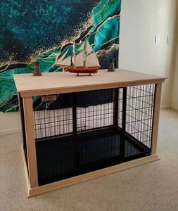 XXL Indestructible Heavy Duty Dog Crate & Crate Su Beloved Pet Furniture: XXL Escape-Proof Heavy Duty Dog Crate & Crate Surround Combo