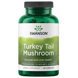 Mushroom: Swanson, Turkey Tail Mushroom 500mg, Immune & Liver Health, 120 Caps