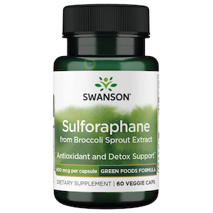 Superfood: Swanson, Sulforaphane from Broccoli Sprout Extract 400mcg, 60 Veg Caps