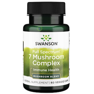 Mushroom: Swanson, Full Spectrum 7 Mushroom Complex, 60 Veg Caps
