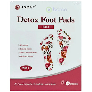 Detox And Cleanse: Hodaf, Detox Foot Pads, Rose, 10 Patches