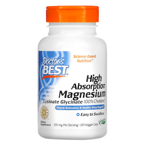 Doctor's Best, High Absorption Magnesium, Lysinate Glycinate 100% Chelated,&hellip;