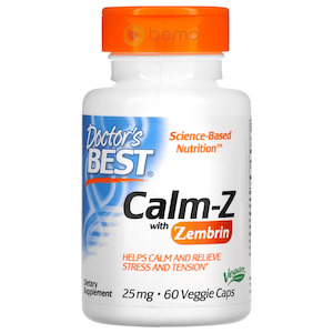 Stress Support: Doctor's Best, Calm-Z with Zembrin 25mg, 60 veggie capsules