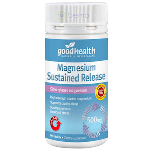Pain Relief: Good Health, Magnesium Sustained Release 500mg, 60 tabs