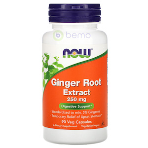 Pain Relief: Now Foods, Ginger Root Extract, 250 mg, 90 Veg Capsules