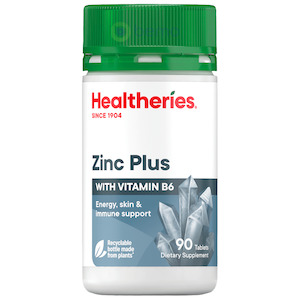 Sexual Health: Healtheries, Zinc Plus with Vitamin B6, 90 Tablets