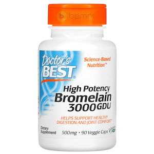 Doctors Best: Doctor's Best, High Potency Bromelain 3000 GDU, 500 mg, 90 Veggie Caps