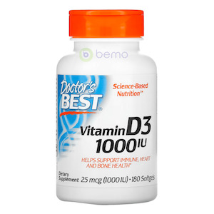 Doctor's Best, Vitamin D3, 1000IU, 180 Softgels