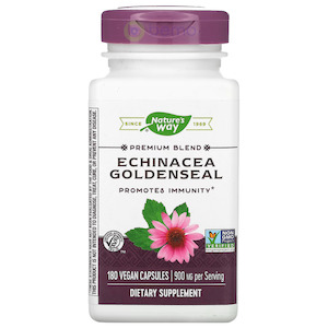 Natures Way: Nature's Way, Echinacea Goldenseal, 180 Vegan capsules