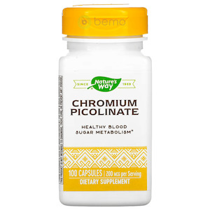 Natures Way: Nature's Way, Chromium Picolinate, 200mcg, 100 capsules