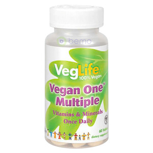 Veglife: VegLife, Vegan One Multivitamin + Multimineral, 60 Tablets