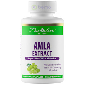 Paradise Herbs, Amla Natural Vitamin C, 60 Vege caps