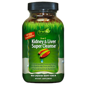 Vitamin C: Irwin Naturals, Kidney & Liver Super Cleanse, 60 Softgels