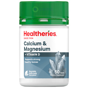 Vitamin D: Healtheries, Calcium & Magnesium, + Vitamin D, 50 Tablets