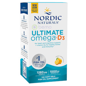 Nordic Naturals, Ultimate Omega-D3, 1280mg, 1000IU, 120 Softgels