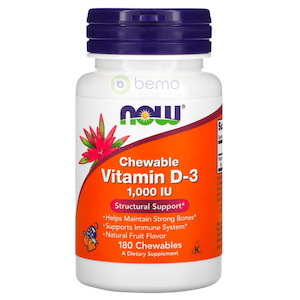 Now Foods, Chewable Vitamin D-3, 1000IU, 180 Chews