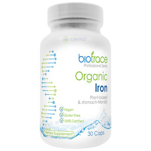 Brain Health: BioTrace, Organic Iron, 30 Capsules