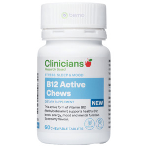Brain Health: Clinicians, B12 Active, 60 Chewable Tablets
