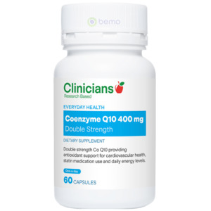 Clinicians, Coenzyme Q10 400mg Double Strength, 60 Capsules