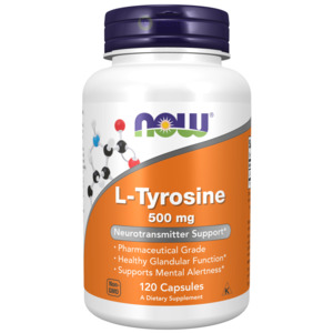 Brain Health: Now Foods, L-Tyrosine 500mg, 120 Capsules