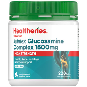 Bone And Joint Health: Healtheries, Jointex Glucosamine Complex 1500mg, 200 Tablets