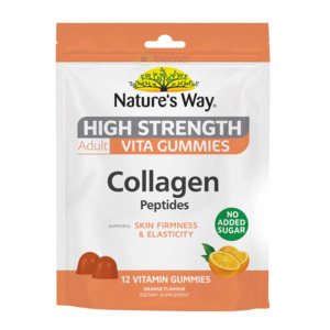 Nature's Way, Adult Vita Gummies High Strength Collagen, Pocket Pack 12s