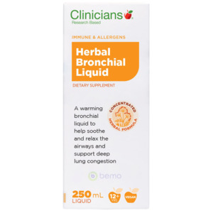 Clinicians, Herbal Bronchial Liquid, 250ml